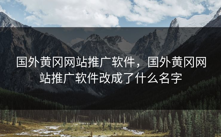 国外黄冈网站推广软件，国外黄冈网站推广软件改成了什么名字