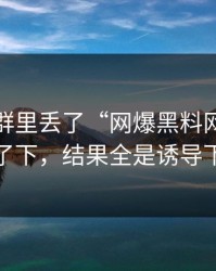 有人在群里丢了“网爆黑料网”，我顺手查了下，结果全是诱导下载套路