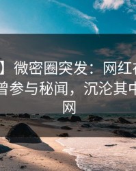 【爆料】微密圈突发：网红在傍晚时刻被曝曾参与秘闻，沉沦其中席卷全网